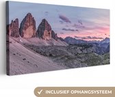 Canvas Schilderij Tirol - Alpen - Berg - 40x20 cm - Wanddecoratie