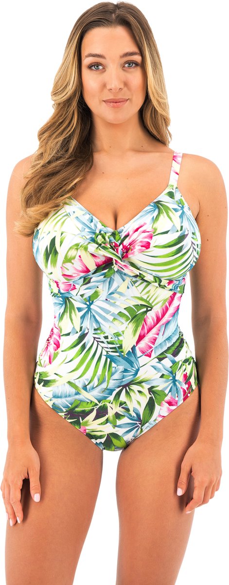 Fantasie LANGKAWI UW TWIST FRONT SWIMSUIT WITH ADJUSTABLE LEG Dames Badpak - White