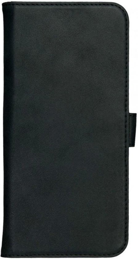 Rosso Deluxe Étui en Cuir véritable pour Apple iPhone 15 Pro | Espace pour trois cartes | Étui portefeuille | Avec porte-cartes | Noir