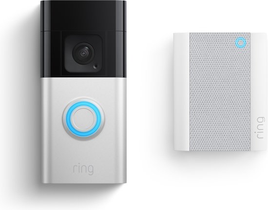 Ring Battery Video Doorbell Plus met Chime (2nd Gen) - slimme deurbel - top tot teen zicht - batterij - 1536p HD+ video