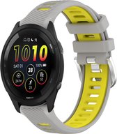 Siliconen bandje - geschikt voor Xiaomi Mi Watch / Watch S1 / Watch S1 Pro - grijs-geel