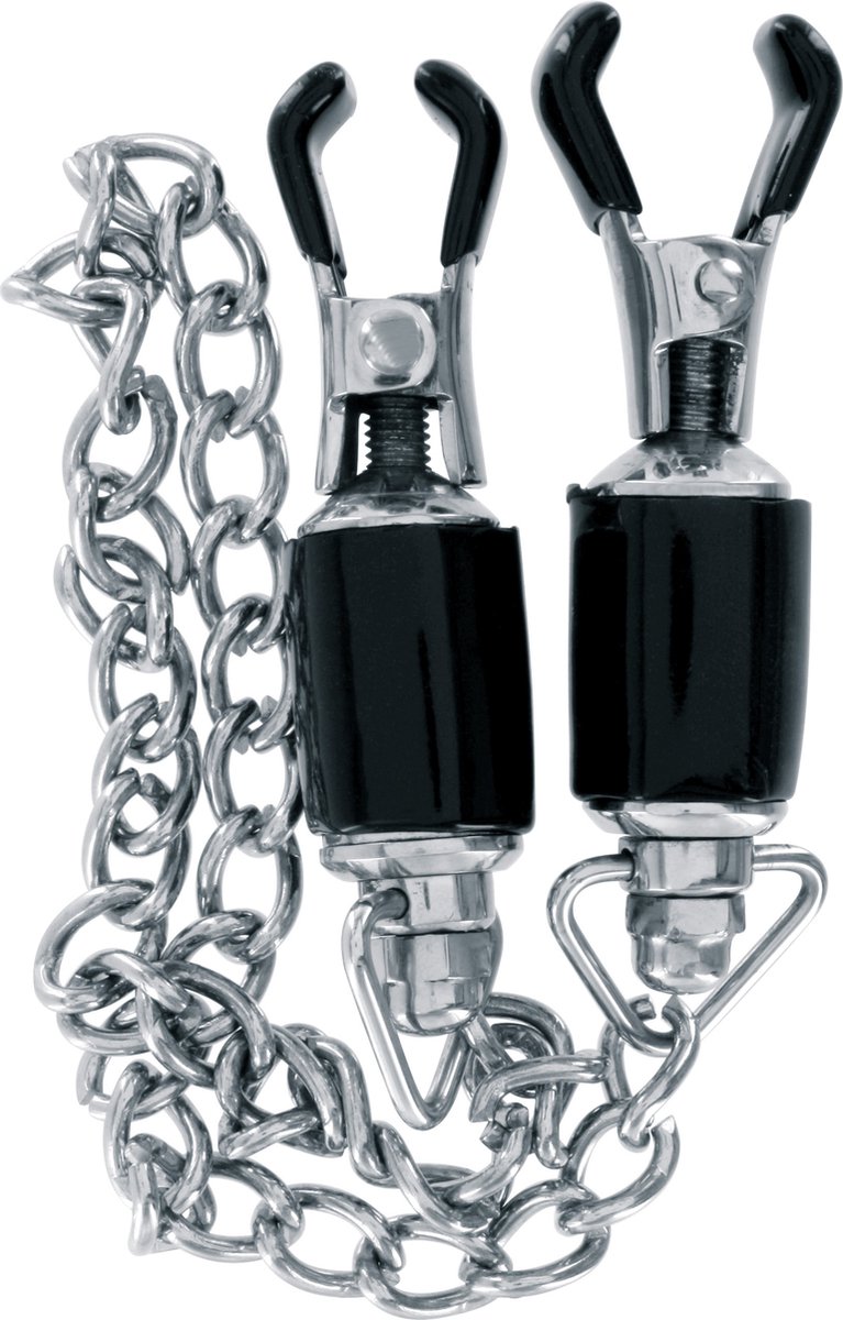 Goedkoopste Steel Power Tools - Nipple Clamps Strong Chain - Bondage / SM Nipple clamps Zilver