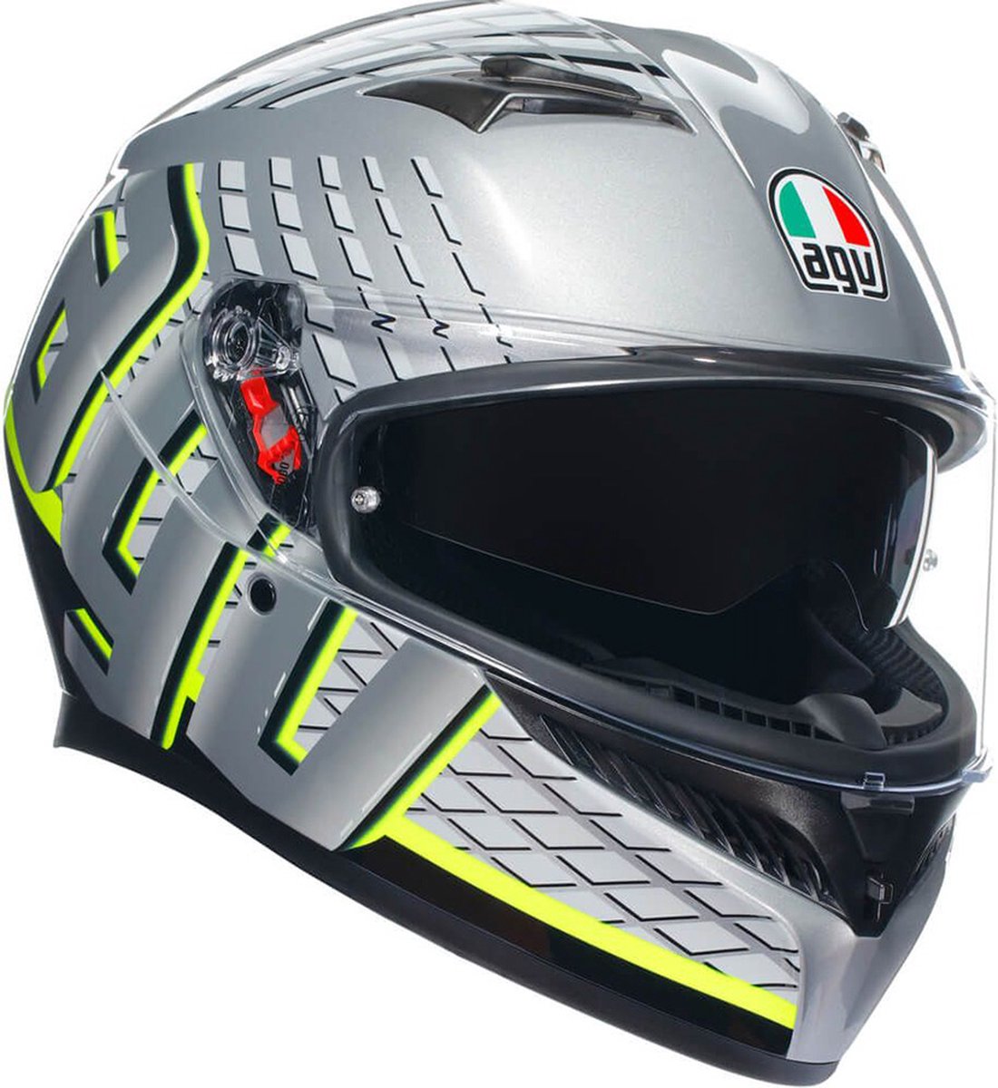 Agv K3 E2206 Mplk Fortify Grey Black Yellow Fluo 011 2XL - Maat 2XL - Helm