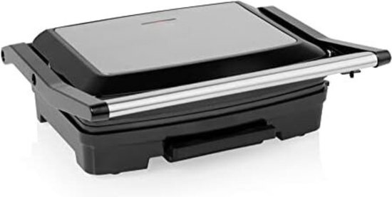 Grill Apparaat Uitneembare Platen - Contactgrill met Uitneembare Platen - Grill Plaat - Tosti Ijzer met Uitneembare Platen - Bakoppervlak 23 x 15 cm - Zwart