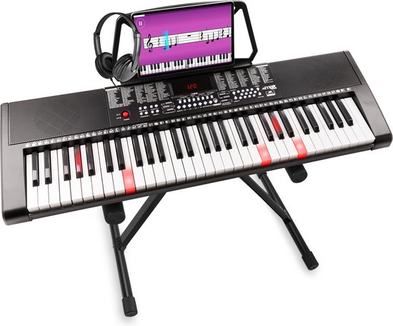 Clavier piano - Clavier MAX KB5 pour débutants, avec casque et support de  clavier -... | bol