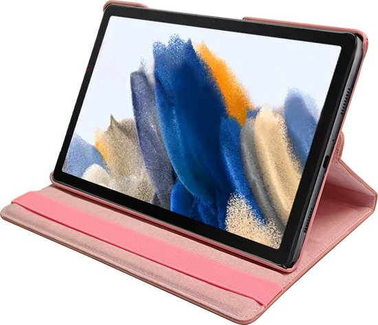 Casemania Étui pour Samsung Galaxy Tab A9 Plus (11 pouces 2023) Pink - Étui rotatif pour tablette
