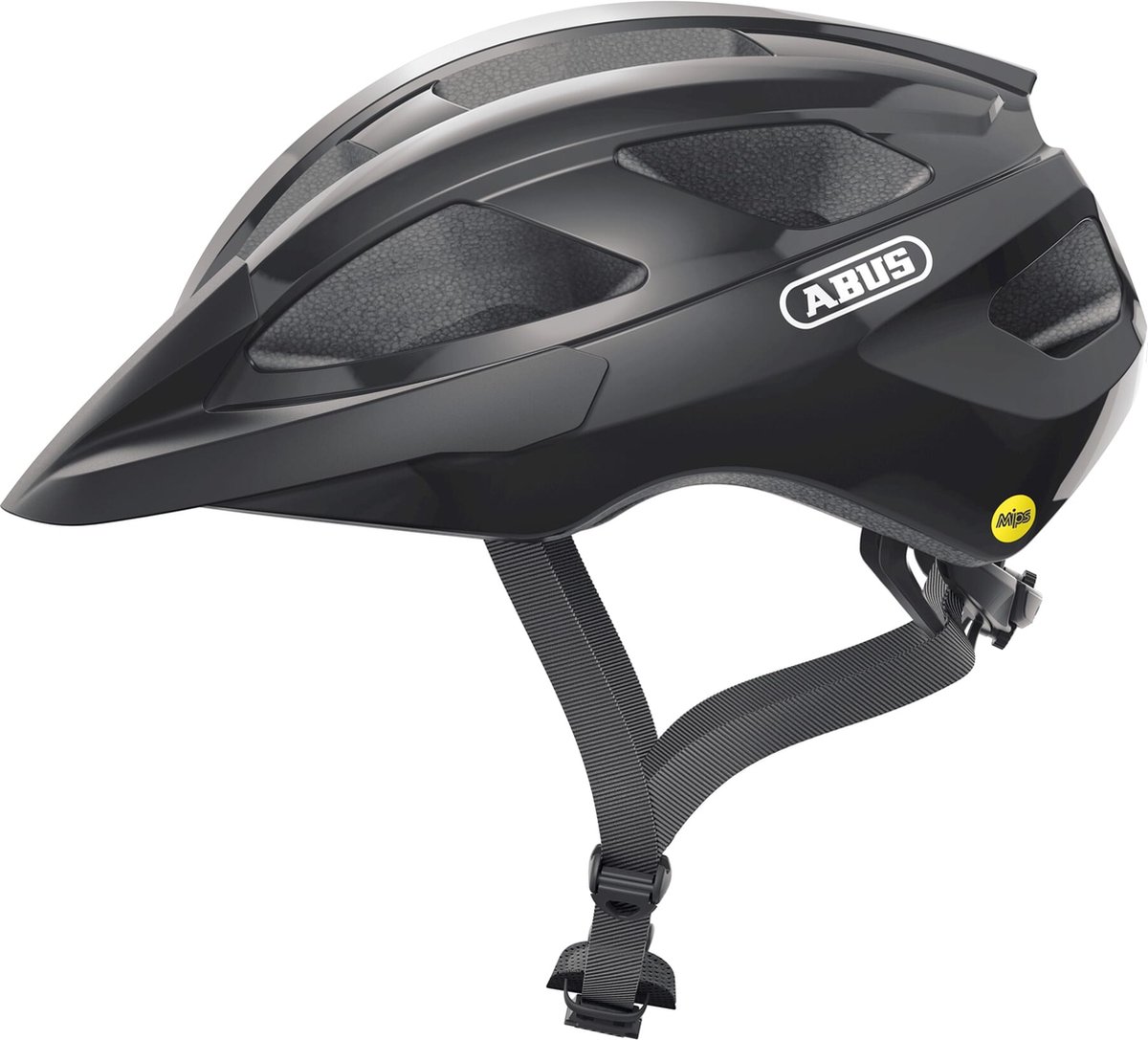 Fietshelm ABUS MACATOR MIPS shiny black M - 52-58 cm - zwart - Geschikt voor gebruik op elektrische fietsen - stadsfietsen - 290 g – foto 4