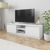 vidaXL TV-meubel Classic - 120 x 30 x 35.5 cm - Hoogglans wit - Kast