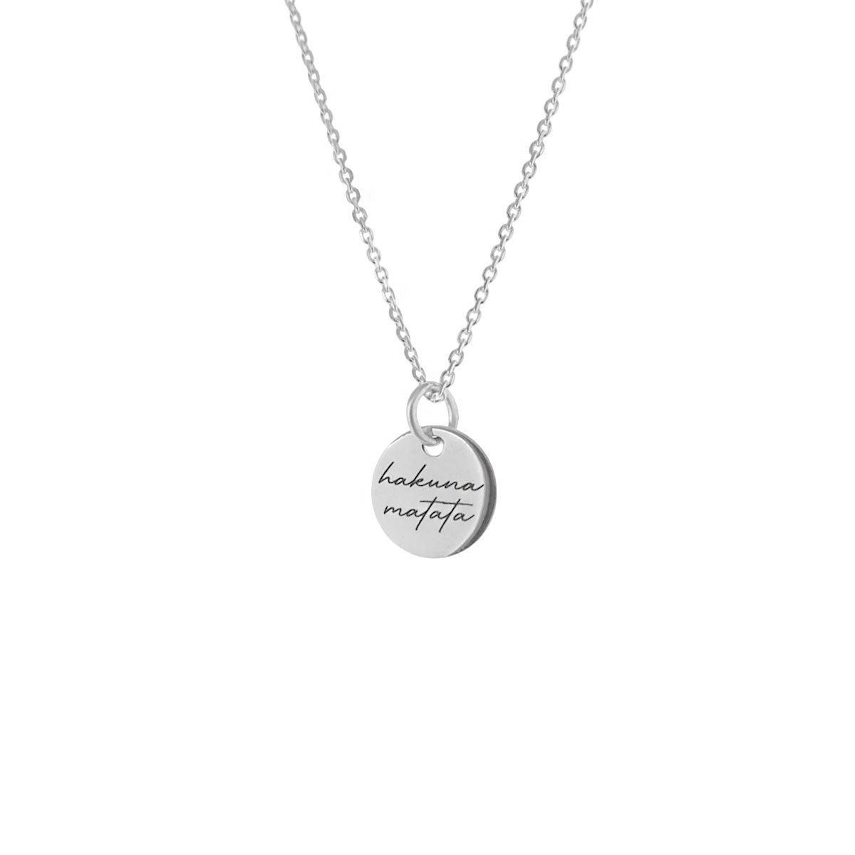 Ketting Quote Hakuna Matata | 925 zilver | Halsketting Dames Sterling Zilver | Cadeau Vrouw