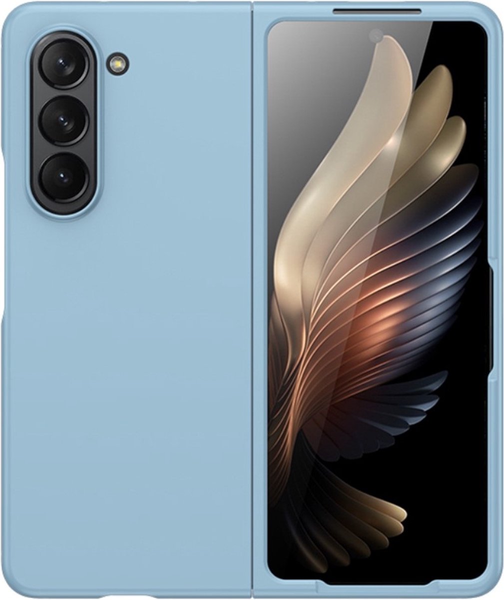 Lunso - Geschikt voor Samsung Galaxy Z Fold5 - Backcover hoes - Lichtblauw