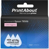 PrintAbout huismerk Inktcartridge T8506 Licht-magenta geschikt voor Epson