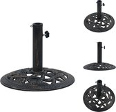 vidaXL Support de parasol Fonte - 40 x 32 cm - Bronze - 9 kg - Diamètre du tube 54 mm - Adaptateur 35/38/48 mm - Pied de parasol