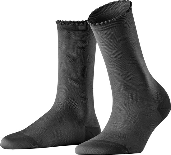 FALKE Bold Dot duurzaam organisch katoen sokken dames zwart - Maat 35-38