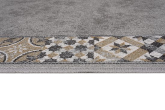 Tapiso – tapis de couloir en caoutchouc antidérapant, gris clair, pour couloir, salon, taille 80x200