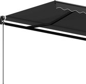 vidaXL - Luifel - handmatig - uittrekbaar - 500x350 - cm - antracietkleurig