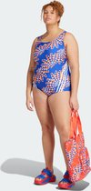 adidas Sportswear FARM Rio 3-Stripes CLX Swimsuit (Plus Size) - Dames - Blauw- 1X