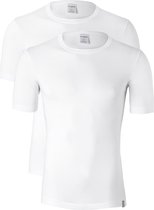 Actie 2-pack: Schiesser 95/5 - T-shirts O-hals wit -  Maat S