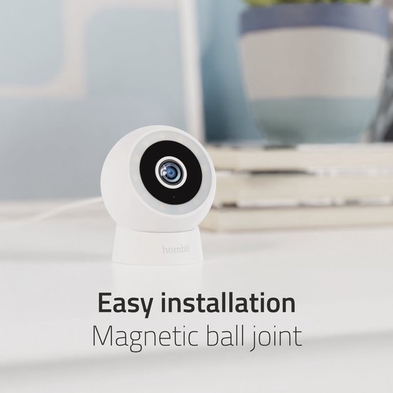 Hombli Compact Model - Beveiligingscamera - Bewakingscamera voor buiten - Floodlight camera - Outdoor camera - 2K - Gekleurd Nachtzicht - Bewegingsdetectie - Wit van Hombli — afbeelding 4