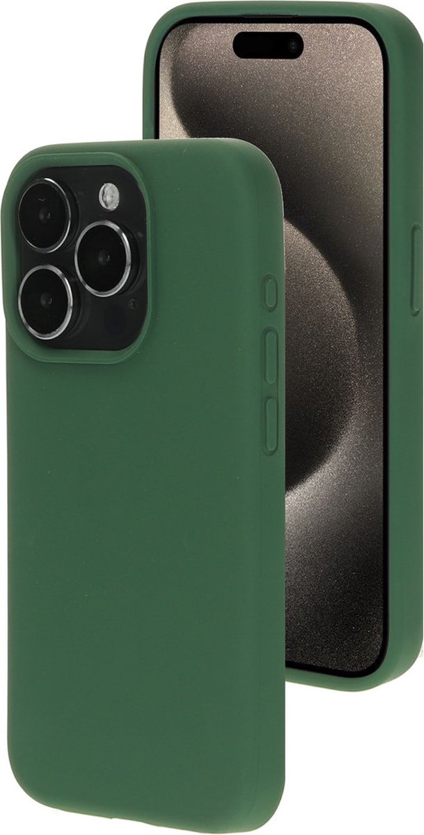 Mobiparts hoesje geschikt voor de Apple iPhone 15 Pro - Siliconen - Groen