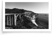 Walljar - Pacific Coast Highway - Zwart wit poster