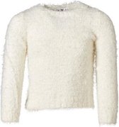 Meisjes pullover plooi  off-white | Maat 104/4Y