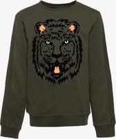 TwoDay jongens sweater met leeuwenkop - Groen - Maat 134/140