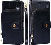 Hoesje geschikt voor Samsung Galaxy S21 FE - Bookcase - Koord - Pasjeshouder - Portemonnee - Rits - Kunstleer - Zwart