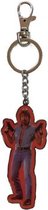 sleutelhanger Tough Guy Uzis aluminium 5 cm rood