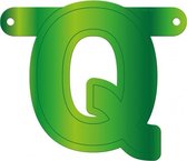 banner "Q" 12,5 x 11 cm papier groen