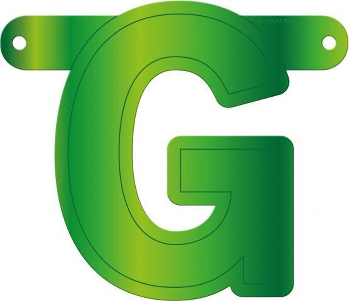 Afbeelding van product Merkloos / Sans marque  slingerletter 'G' 12,5 x 11 cm karton groen