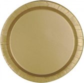 feestborden 17,7 cm goud 8 stuks