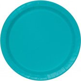 feestborden turquoise 22,8 cm 8 stuks