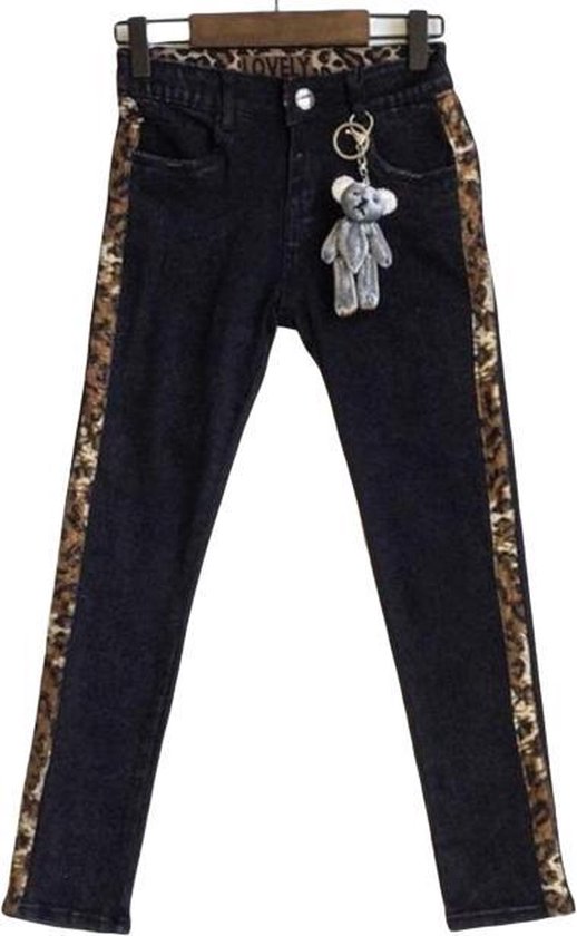 Zwarte broek met panter streep -s&C-98/104-spijkerbroek meisjes | bol.com