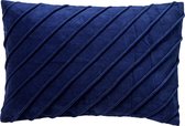 Dutch Decor PACO - Kussenhoes velvet 40x60 cm Insignia Blue - donkerblauw - met rits