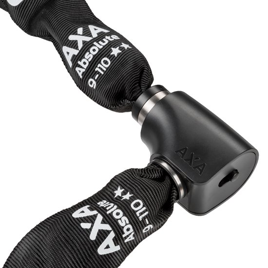 AXA Absolute 9 Kettingslot - ART 2 Slot voor Fietsen - Extra Dikke Schakels - 110 cm - 9 mm - Zwart - Ook voor Fatbike! - Axa