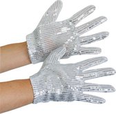 handschoenen Popster Glitter junior polyester zilver