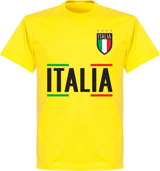 Italië Team T-Shirt - Geel