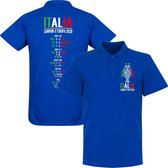 Italië Champions Of Europe 2021 Road To Victory Polo Shirt - Blauw - 3XL