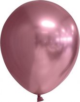 ballonspiegel chrome 30 cm latex roze 10 stuks