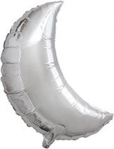 folieballon Maan zilver 45 cm