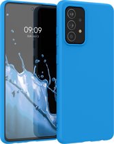 kwmobile telefoonhoesje voor Samsung Galaxy A52 / A52 5G / A52s 5G - Hoesje voor smartphone - Back cover in stralend blauw