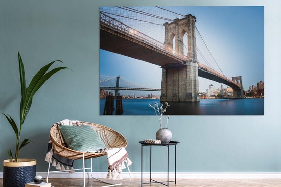 Tableau sur toile Pont - Brooklyn - Amérique - 150x100 cm - Décoration murale