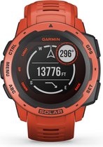 Garmin Instinct Solar - Smartwatch - Robuust GPS Sporthorloge - Zon Oplaadbaar - 45mm - Flame Red