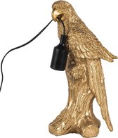 Tafellamp papegaai 18*13*36 cm E27/max 1*60W | Goudkleurig | 6LMP729 | Clayre & Eef