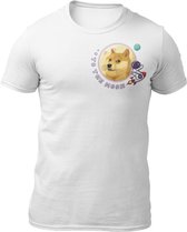 Doge Coin To The Moon- Doge Coin - Bitcoin - Heren T-Shirt - Crypto - Cryptonaut - Getailleerd - Katoen