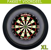 Dartbord met Verlichting Voordeelpakket (Zwart) + Dual Core + Lena DeLuxe XL