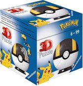 Ravensburger 3D Puzzel Pokémon Pokéball Zwart/Wit - 54 stukjes