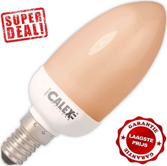 Calex Flame E14 7 Watt Mini Kaarslamp spaarlamp | bol.com