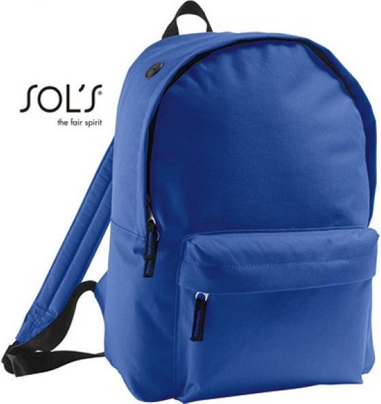 Rugtas Royal Blue - Rugzak - 16 liter - Backpack - Voorzak met ritssluiting - Verstelbaar en versterkte schouderriemen