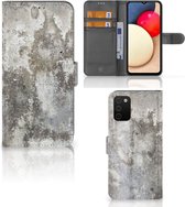 Flipcover Geschikt voor Samsung Galaxy A03s Telefoon Hoesje Beton
